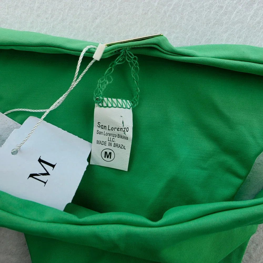 San Lorenzo NWT Moorea Underwire Bikini Set Rainforest Blend Green Womens Size M
